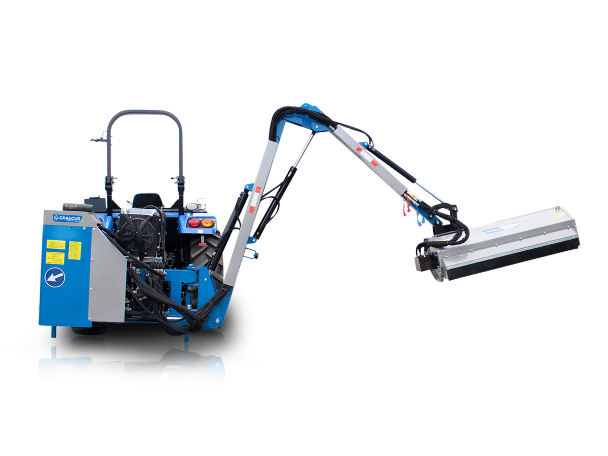 BTK 150 Joystick | Graecus | Τηλεσκοπικός Καταστροφέας με βραχίονα, αυτόνομος για τρακτέρ | βαρέως τύπου 