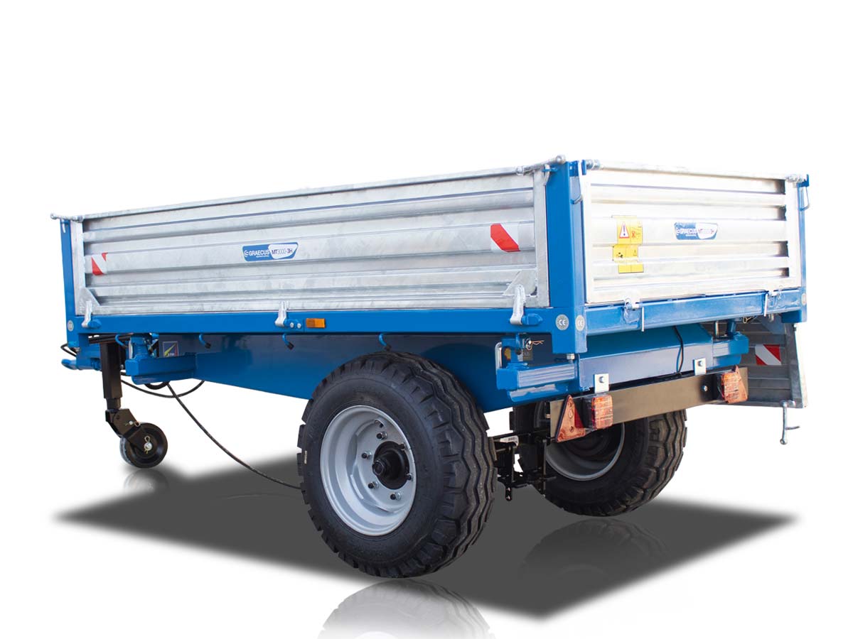 MT3000-3H | Graecus | Τρέιλερ για τρακτέρ με τριπλή υδραυλική ανατροπή 3000kg 