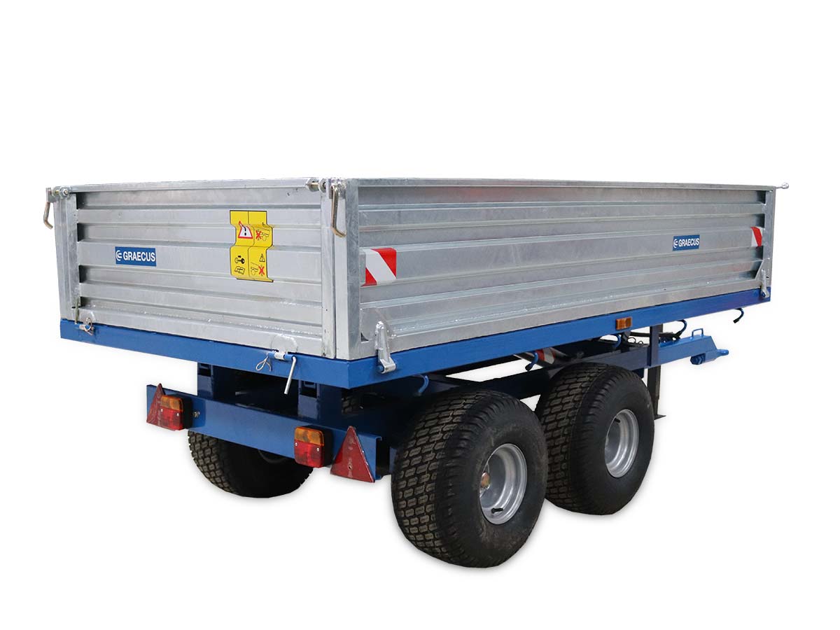 DT2500-H | Graecus | Τρέιλερ για τρακτέρ με υδραυλική ανατροπή 2500kg 