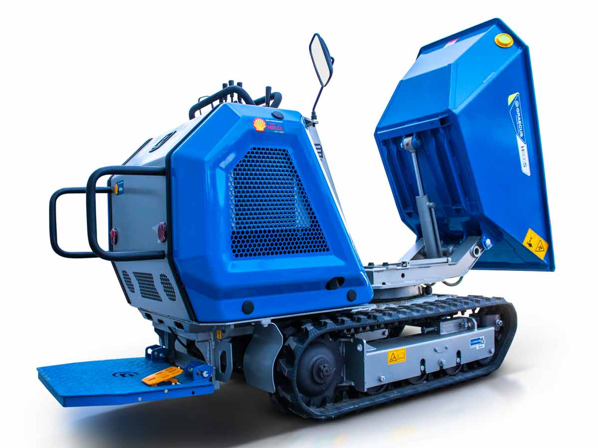  H800S | Graecus / KOOP | Ντάμπερ υδροστατικό με υδραυλική πλευρική εκκένωση, πλατφόρμα αναβάτη 800kg Diesel 