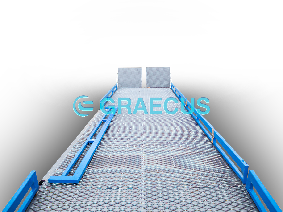 RAMP6T | Graecus | Κινητή ράμπα φορτοεκφόρτωσης με γρήγορα αφαιρούμενα παραπέτα 
