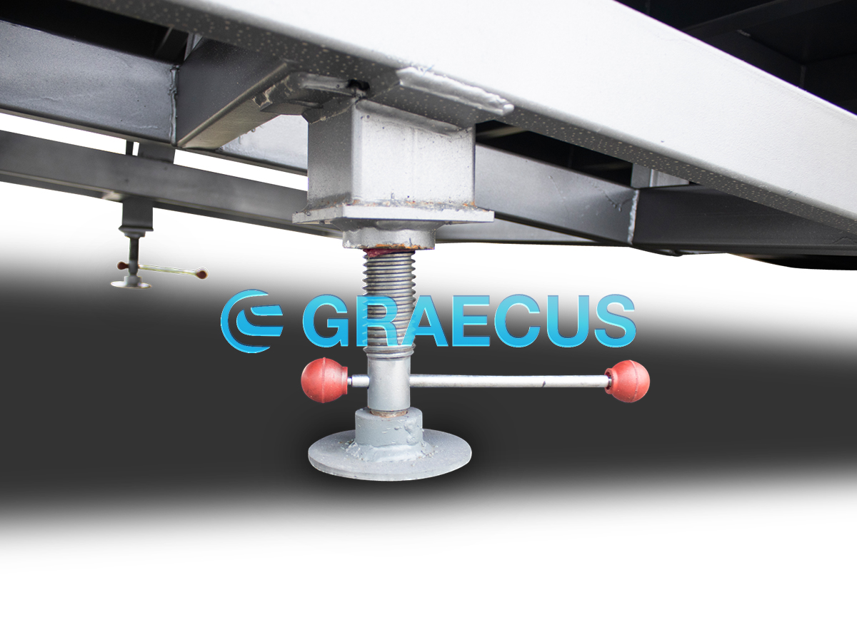 RAMP6T | Graecus | Κινητή ράμπα φορτοεκφόρτωσης με γρήγορα αφαιρούμενα παραπέτα 