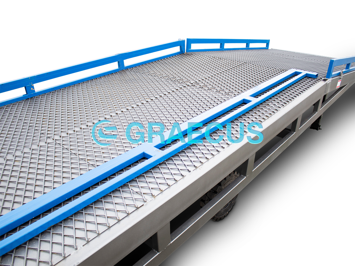 RAMP6T | Graecus | Κινητή ράμπα φορτοεκφόρτωσης με γρήγορα αφαιρούμενα παραπέτα 