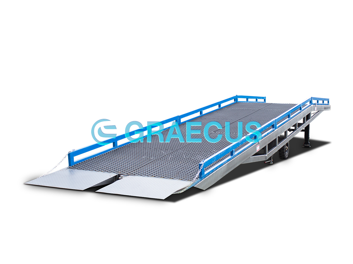 RAMP6T | Graecus | Κινητή ράμπα φορτοεκφόρτωσης με γρήγορα αφαιρούμενα παραπέτα 